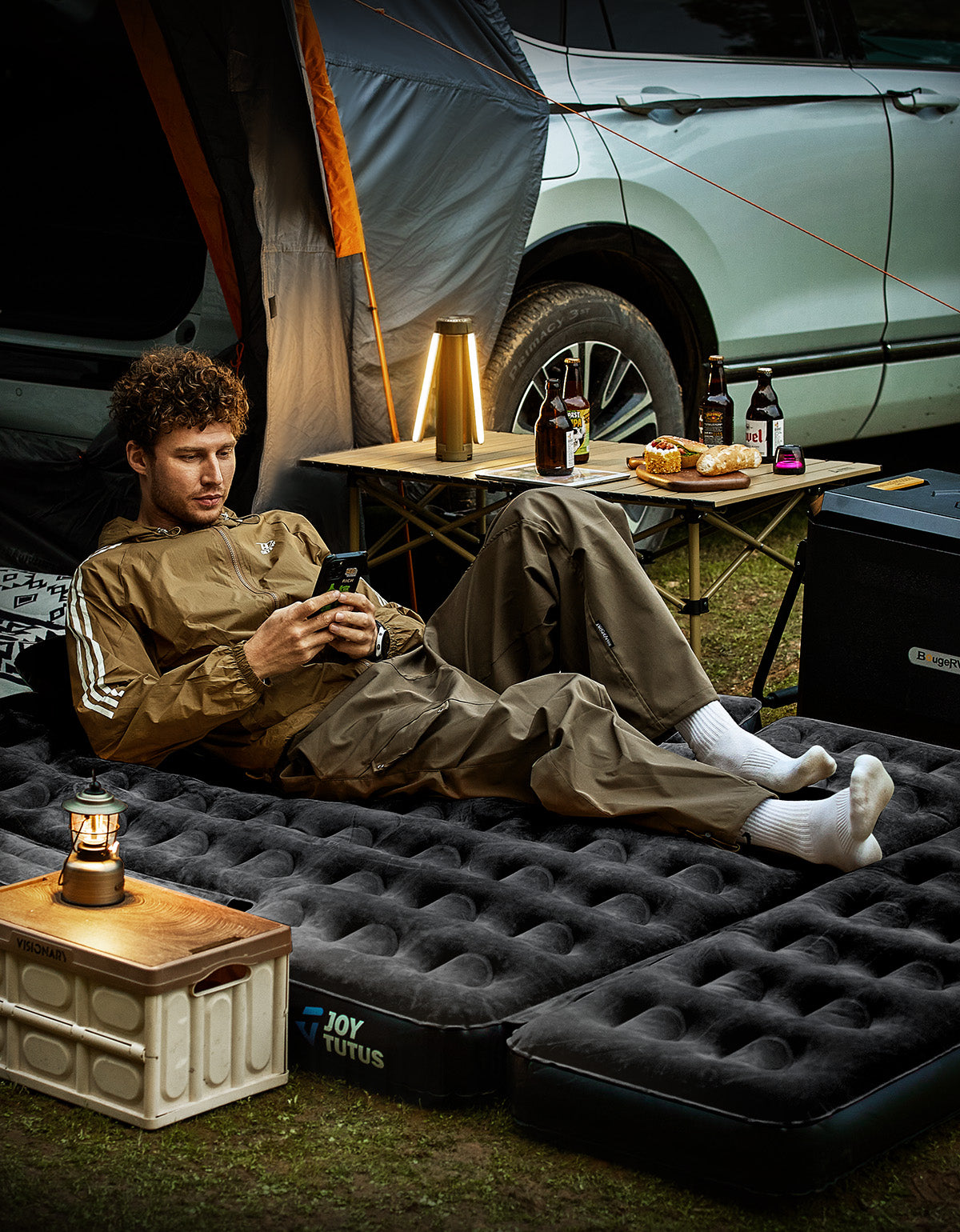 Truck Bed Air Mattress with Tailgate Extension – Compact Pickup Camping Bed