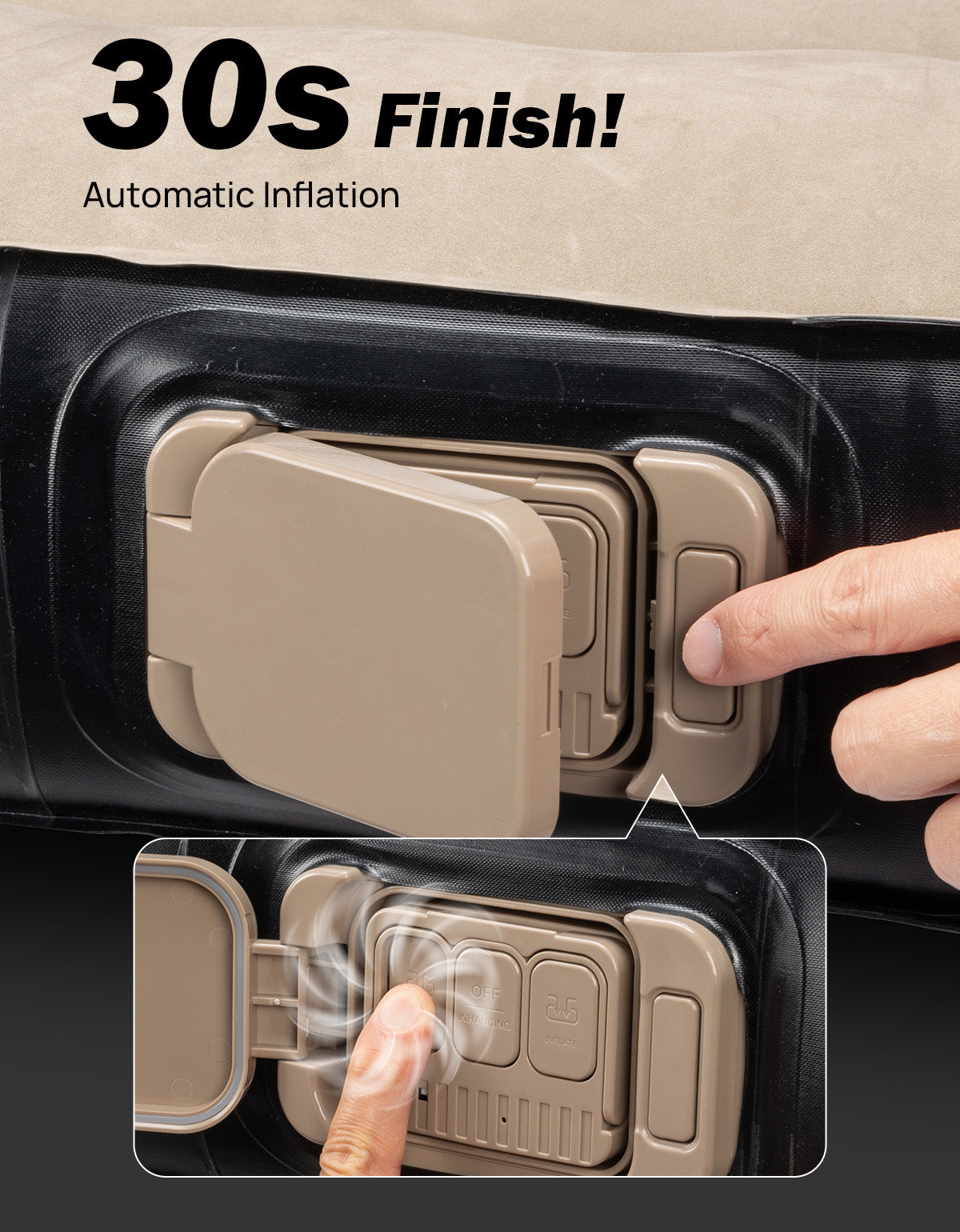 Self-Inflating SUV Air Mattress – Portable Car Camping Bed with Built-In Pump