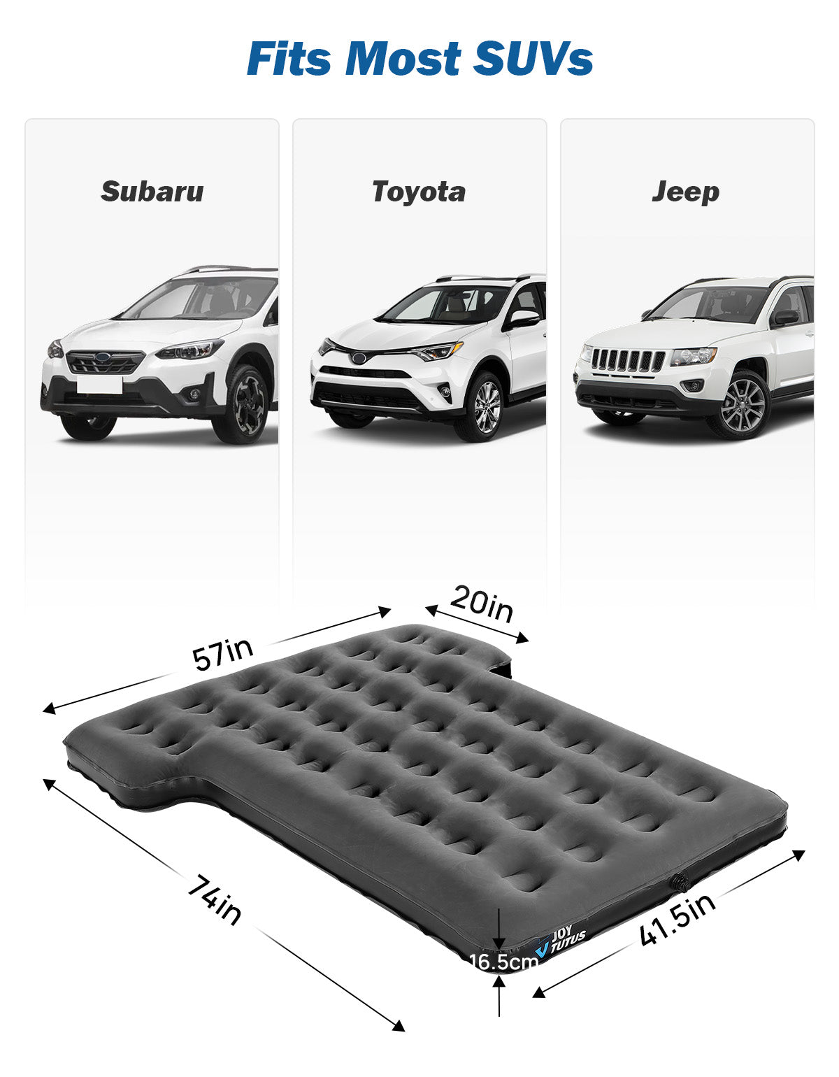 SUV Air Mattress Camping Bed – Thickened Car Sleeping Pad with Air Pump