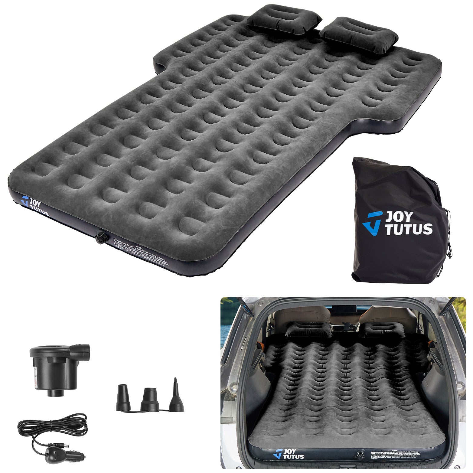 SUV Air Mattress Camping Bed – Thickened Car Sleeping Pad with Air Pump