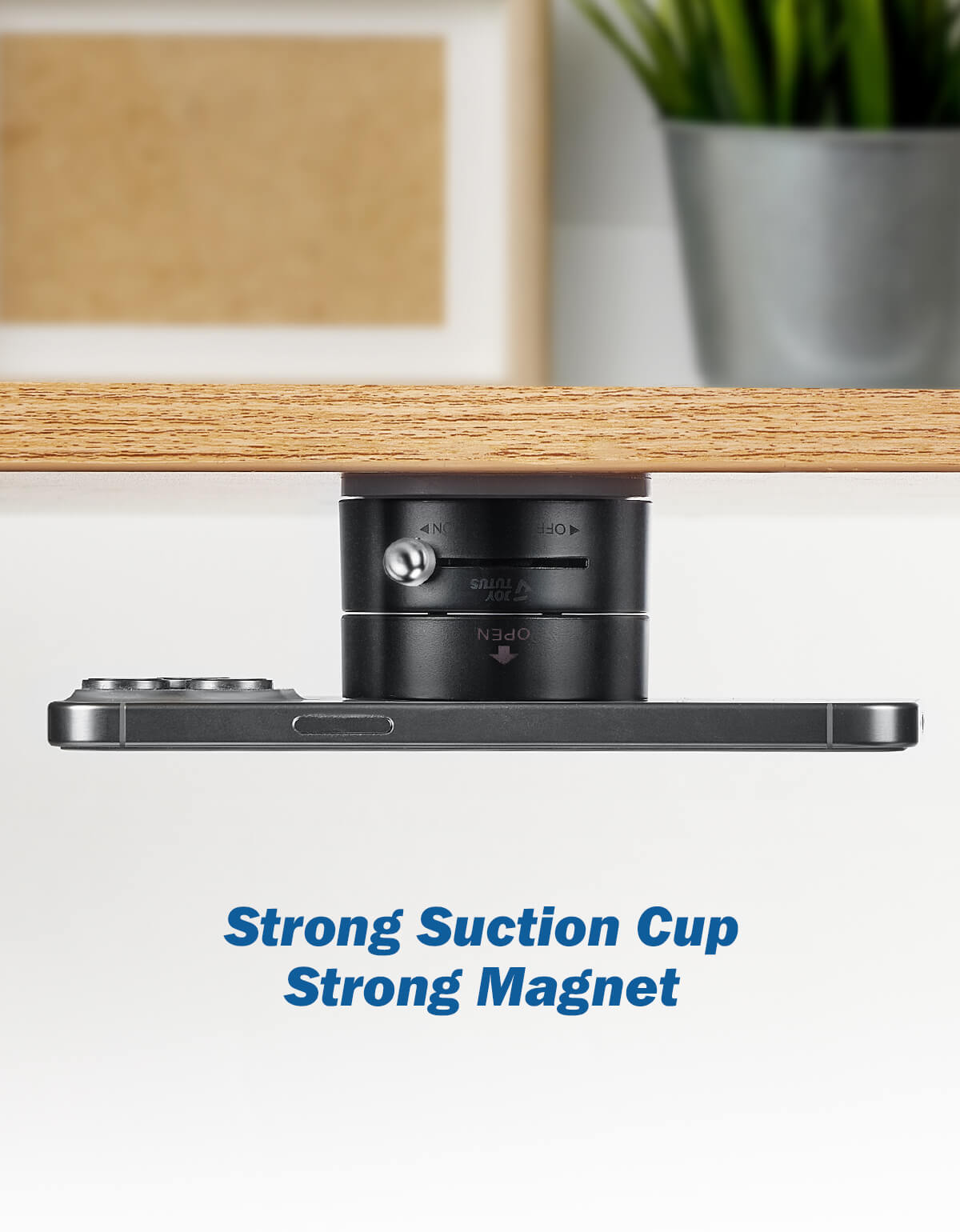 Suction Cup Shower Phone Holder for Mirror, Tile, Kitchen & Window