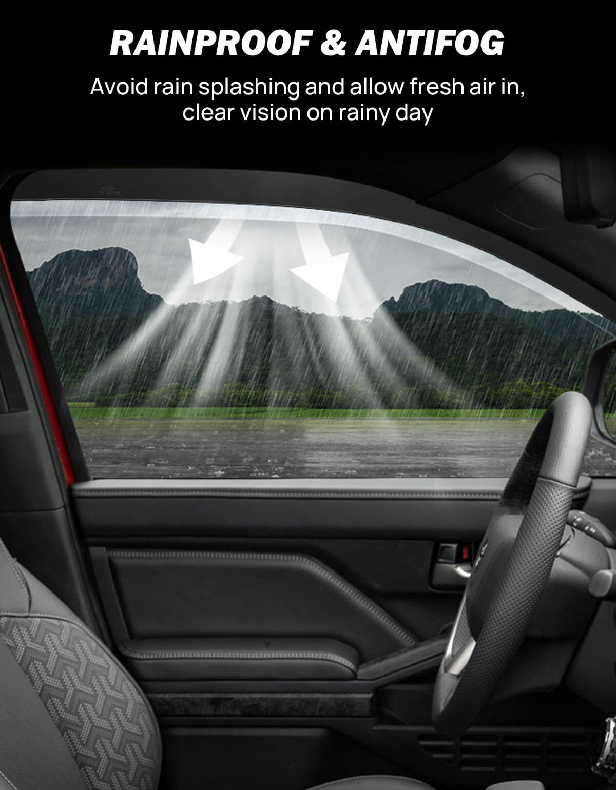 Low Profile Rain Guards Compatible with 2024 2025 Tacoma Double Cab