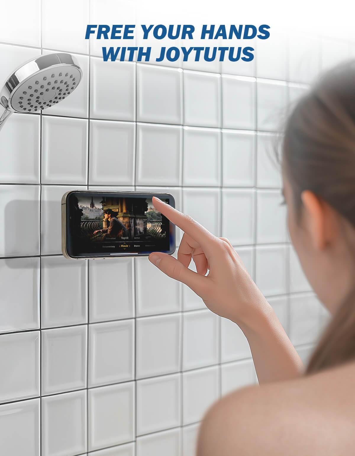 Suction Cup Shower Phone Holder for Mirror, Tile, Kitchen & Window