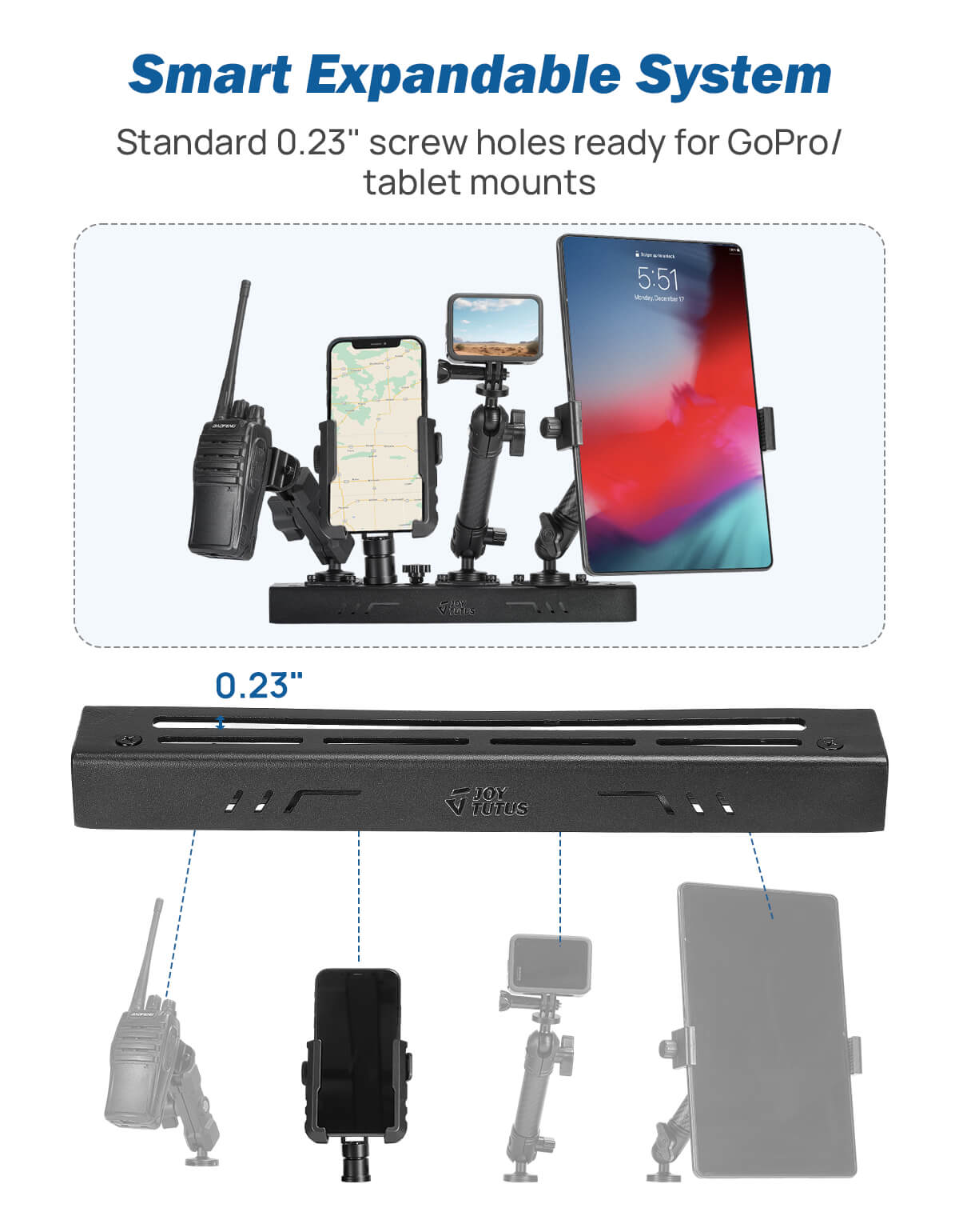 Metal Dash Mount 360° Portable Phone Holder for Silverado & Sierra 2014-2018