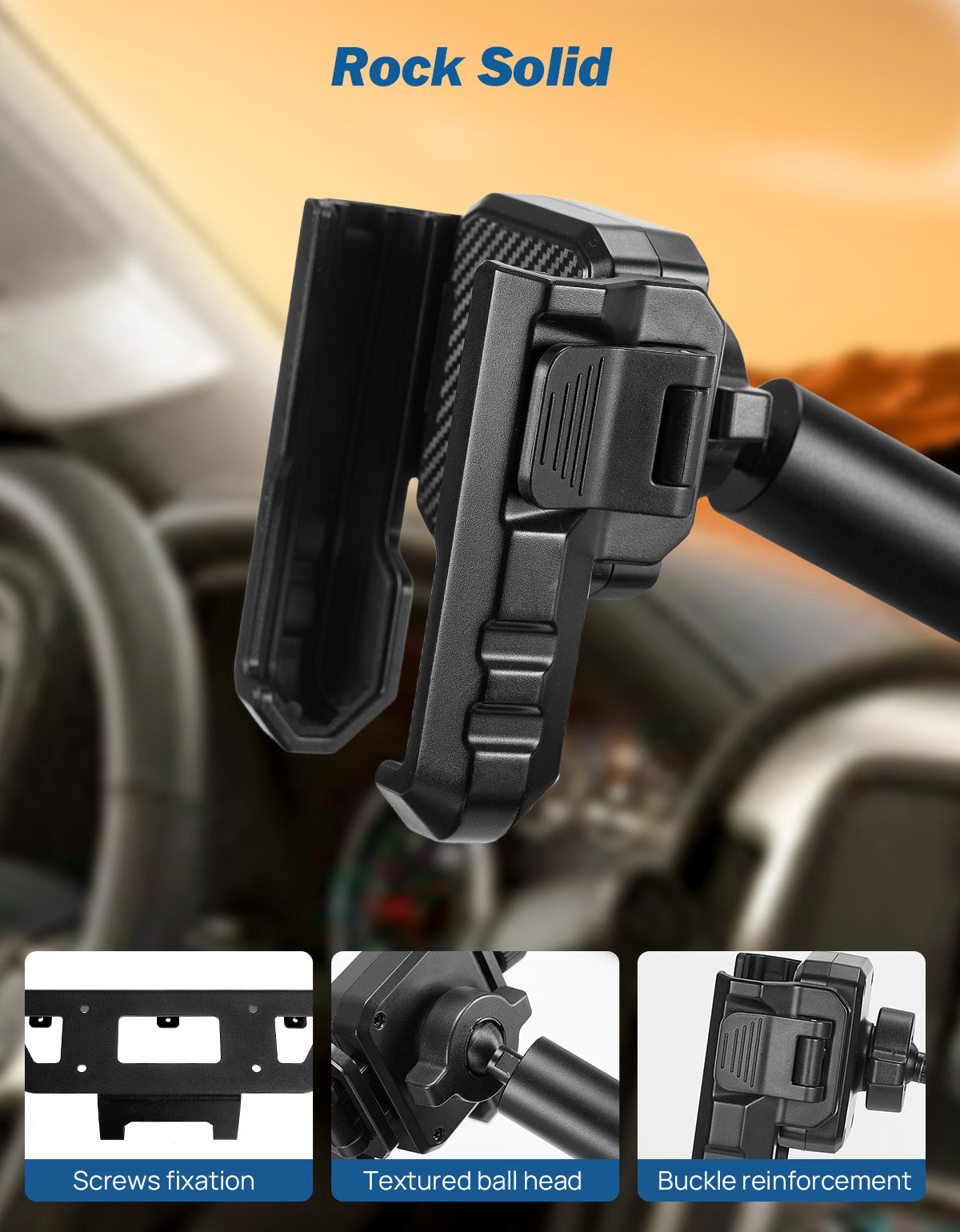 Metal Dash Mount Phone Holder Compatible with Silverado & Sierra 2019-2022