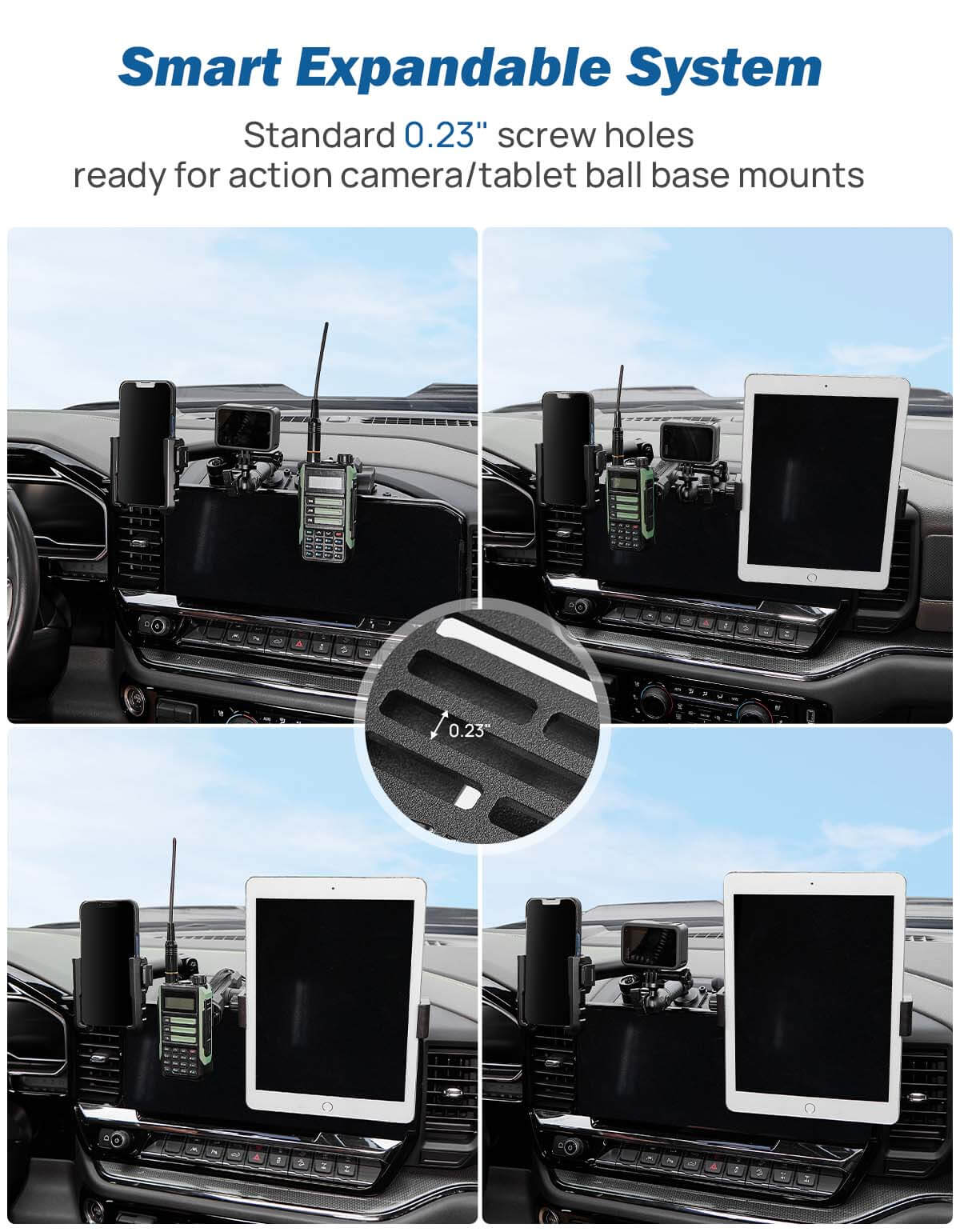 Metal Dash Platform Mount Phone Holder Compatible with Silverado & Sierra 2022+