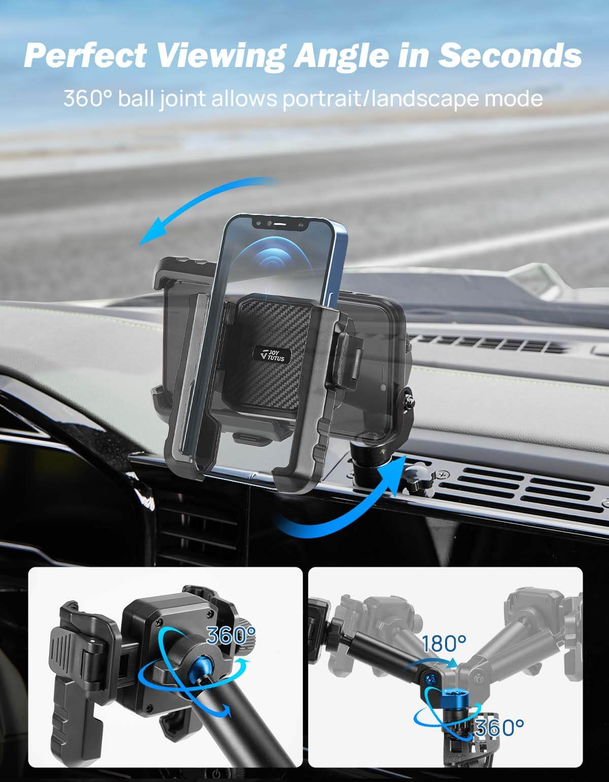 Metal Dash Platform Mount Phone Holder Compatible with Silverado & Sierra 2022+