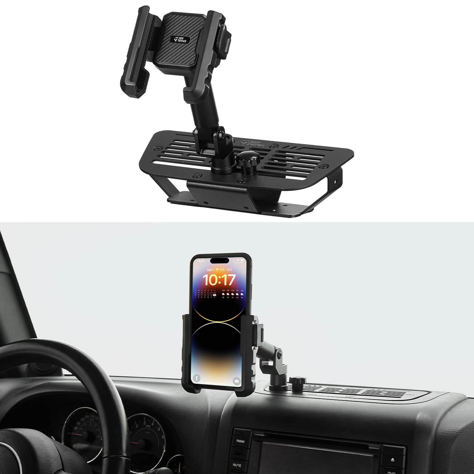 Metal Multi-Device Dash Platform Mount for Wrangler JK 2007-2018