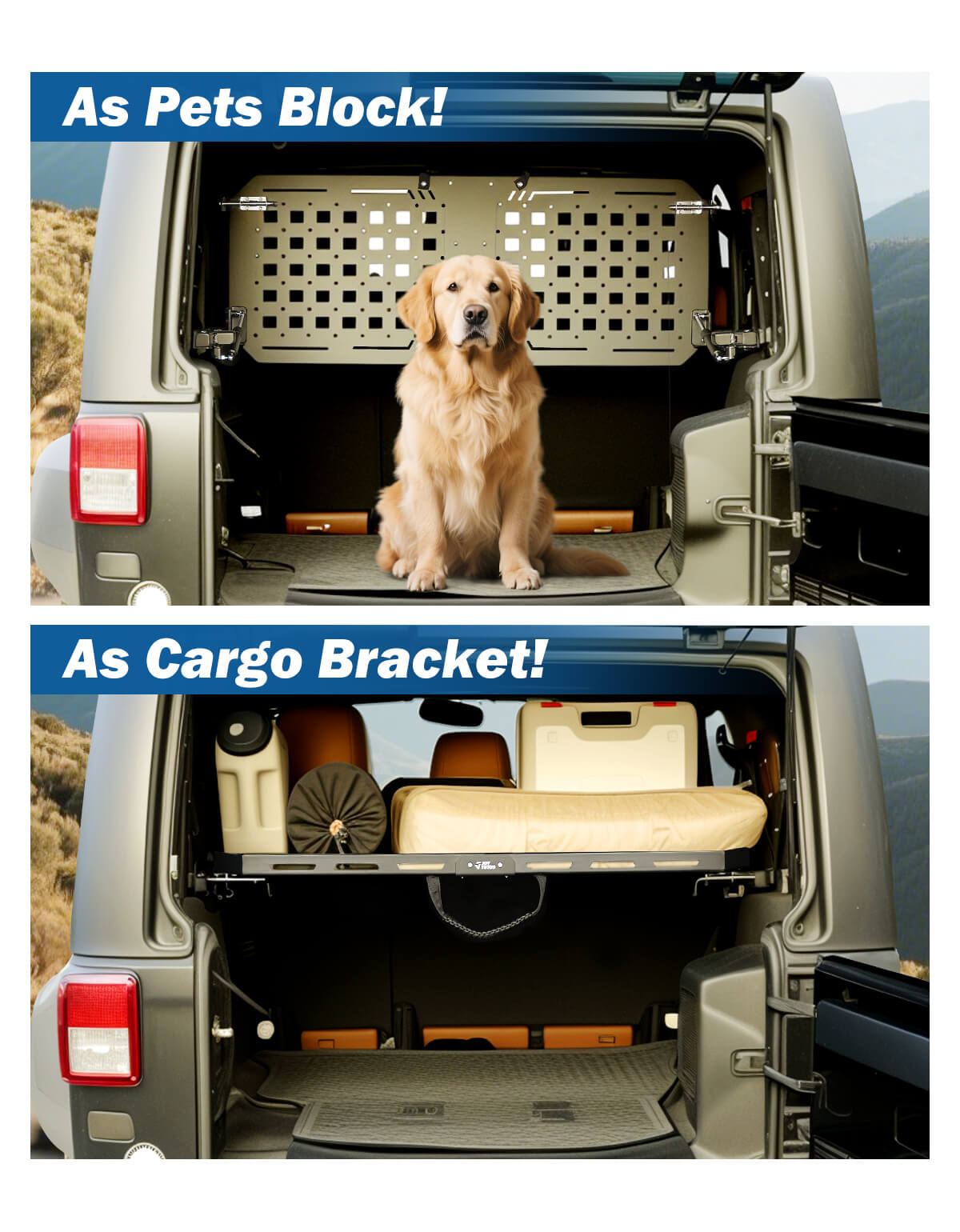 Rear Cargo Rack Basket Compatible with 2007-2018 Wrangler JK