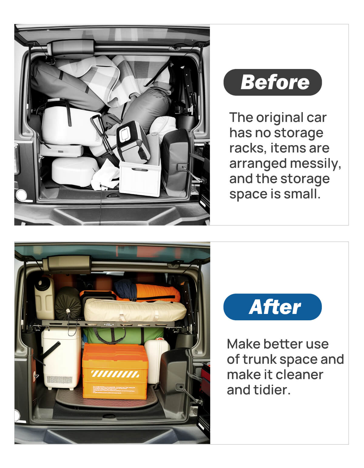 Rear Cargo Rack Basket Compatible with 2007-2018 Wrangler JK