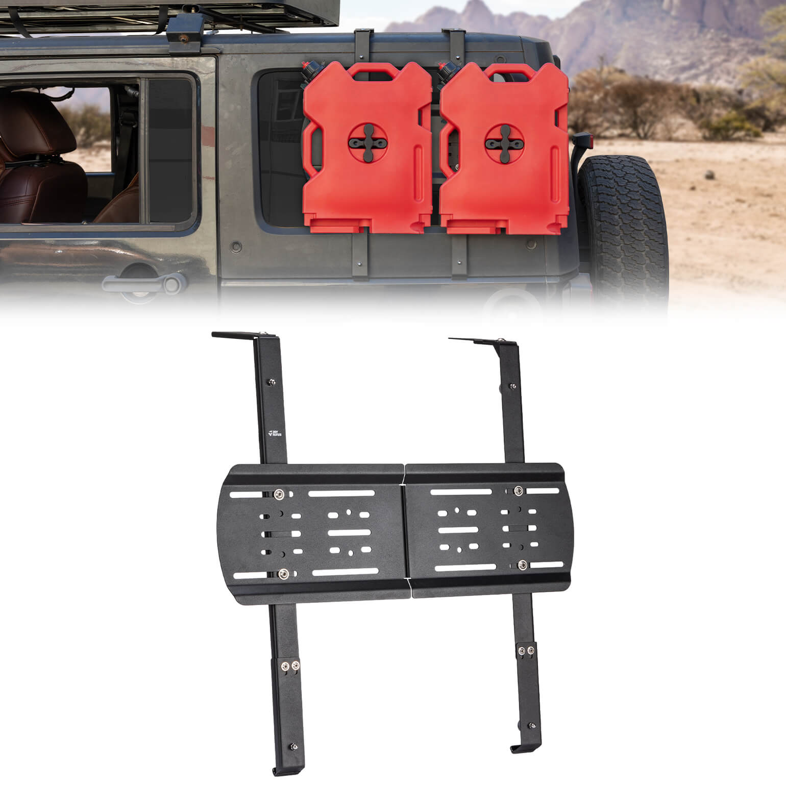 Rear Window Storage Panel Kit Compatible with Jeep Wrangler JK 2007-2018