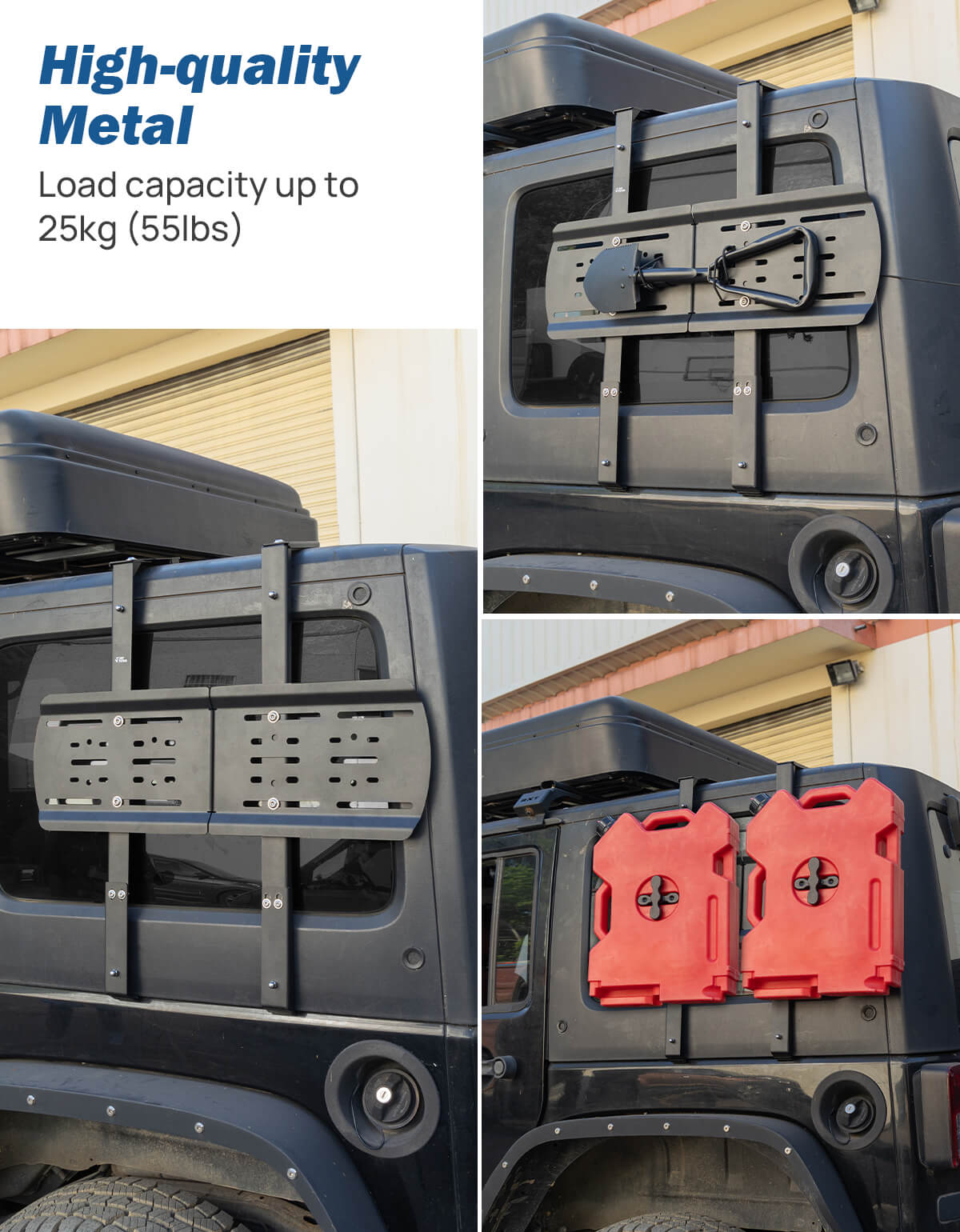 Rear Window Storage Panel Kit Compatible with Jeep Wrangler JK 2007-2018