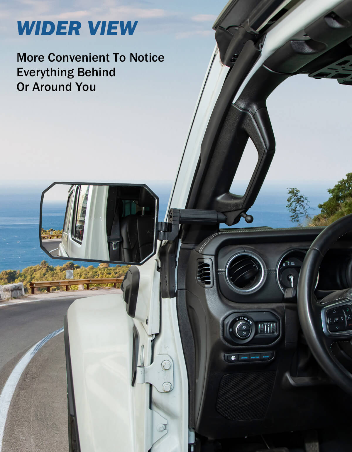 Red Mirrors Doors Off Compatible with Wrangler JL Gladiator JT 2018-2023