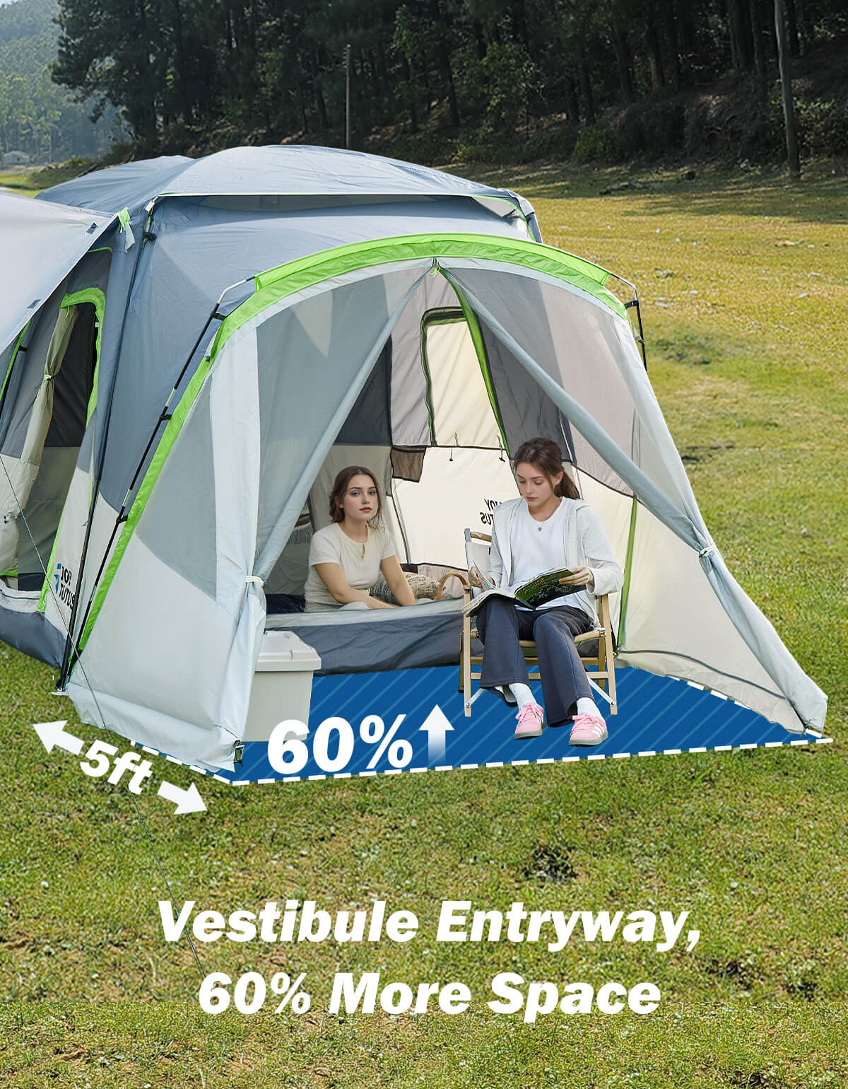 SUV Tent with Screen Porch and Awning