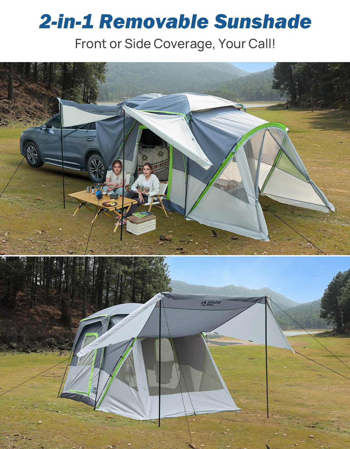 SUV Tent with Screen Porch and Awning