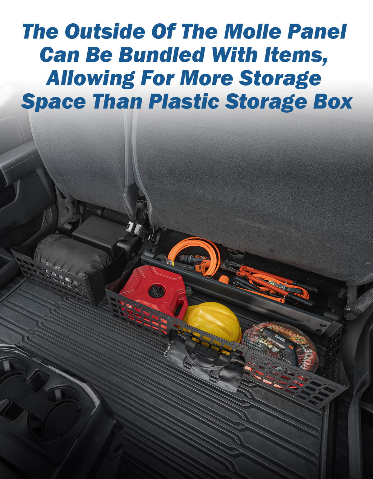 Under Seat Storage Molle Panel for F-150 2015–2025 & F-250/F-350 SuperCrew
