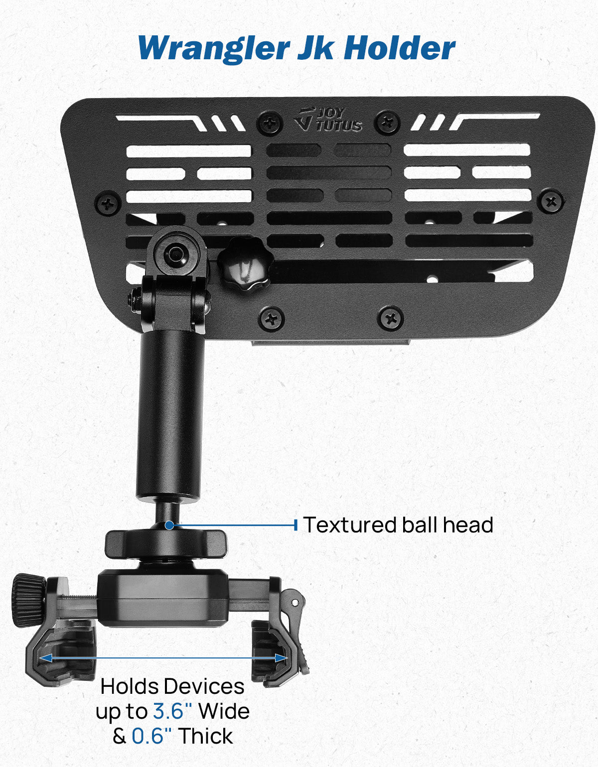 Metal Multi-Device Dash Platform Mount for Wrangler JK 2007-2018