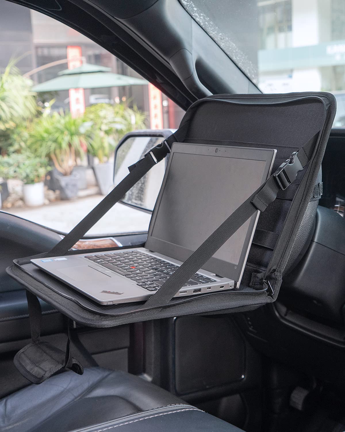 3 in 1 Steering Wheel Eating Tray Upgraded(16.1 * 10 inch), Car Back Seat Laptop Desk