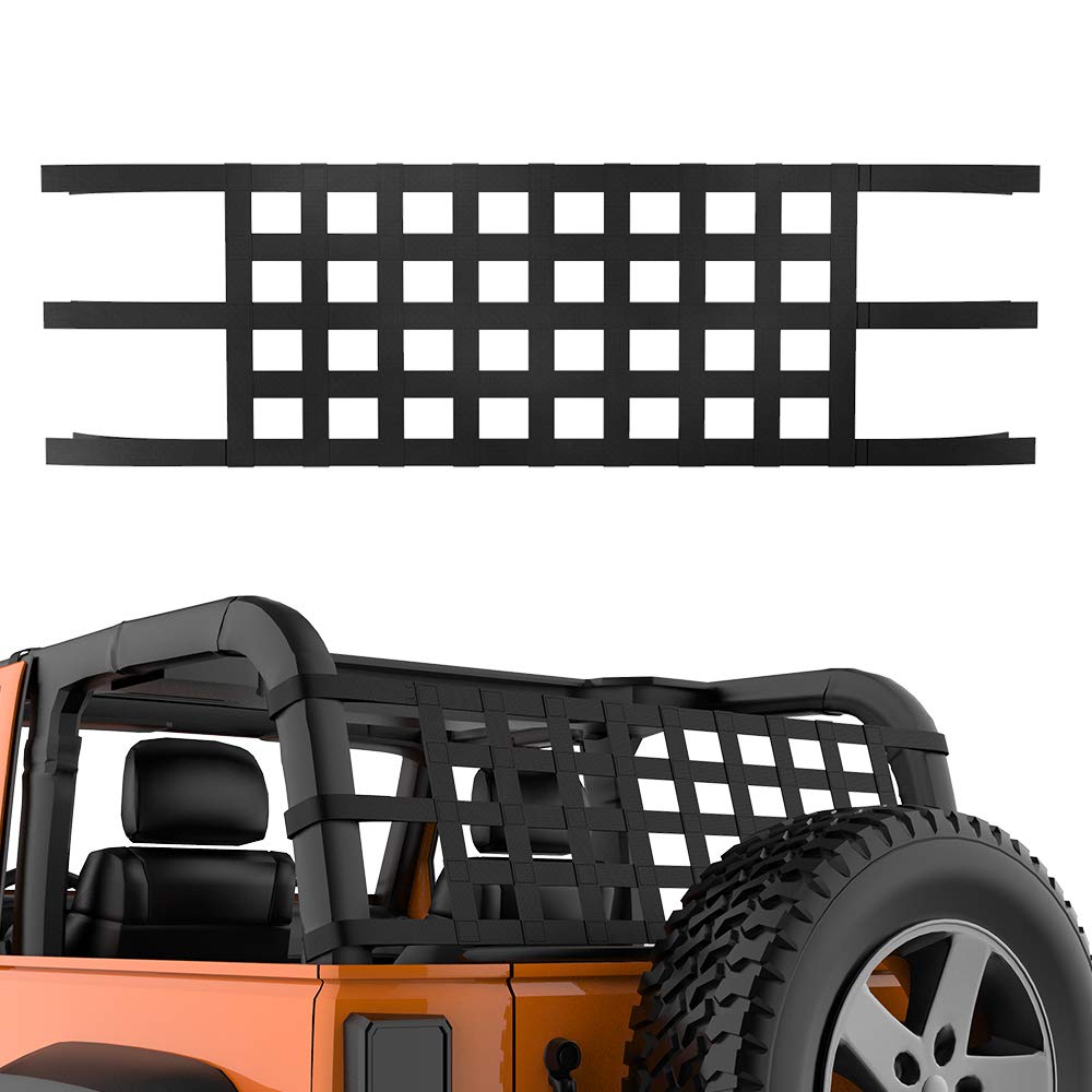 Cargo Net Top Roof Hammock Mesh for Wrangler JK JKU JL YJ TJ LJ 1987 to 2024