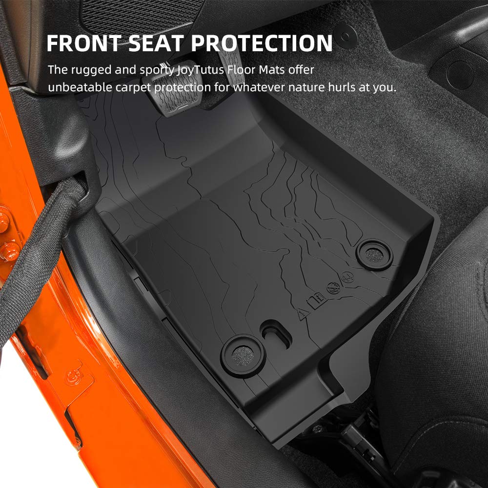 JOYTUTUS Floor Mats Fit for Gladiator 2020 2021 2022 2024, TPE All Weather Protection Floor Mats