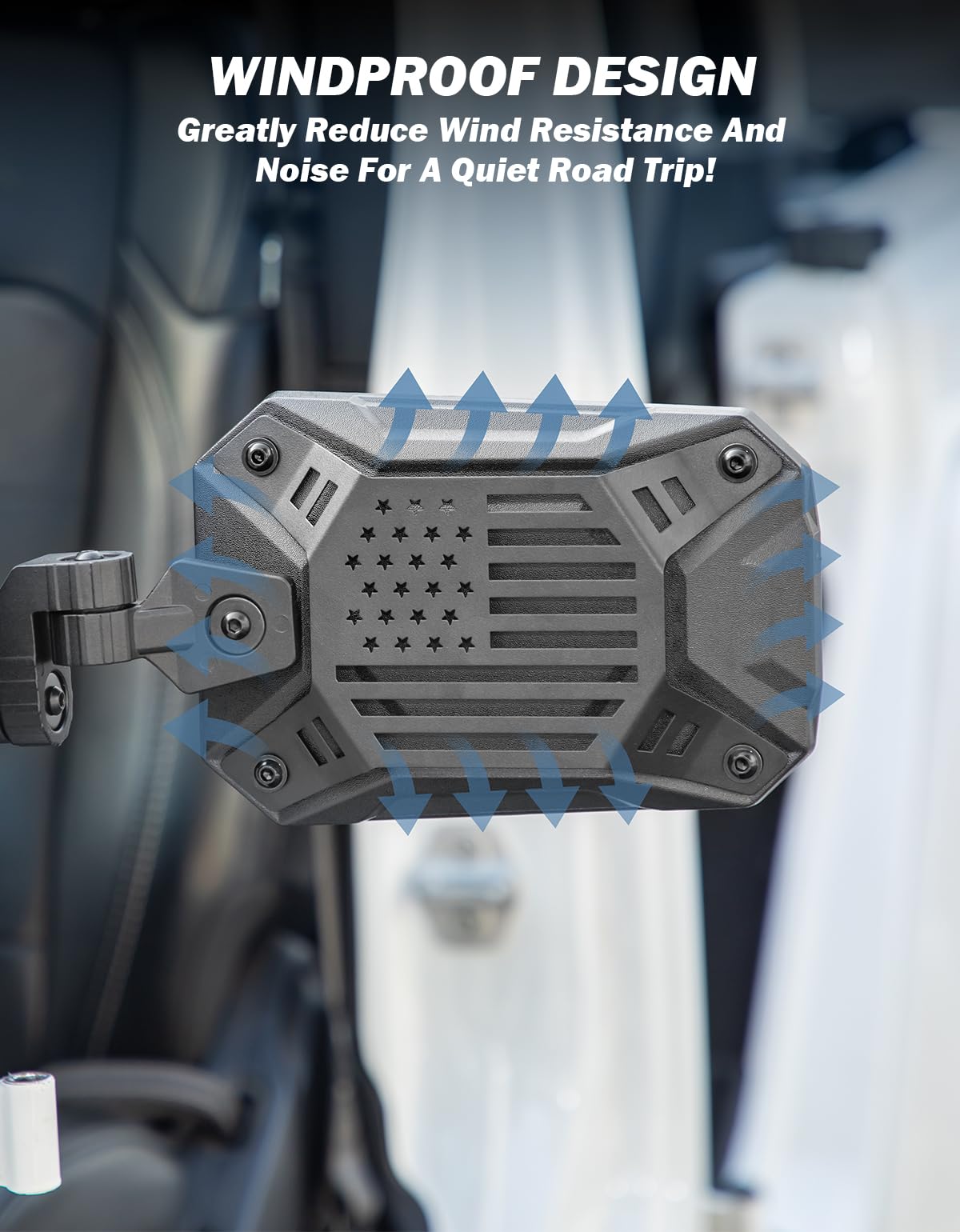 JOYTUTUS Mirrors Doors Off Fit for Gladiator JT, Wrangler JL 2018-2024