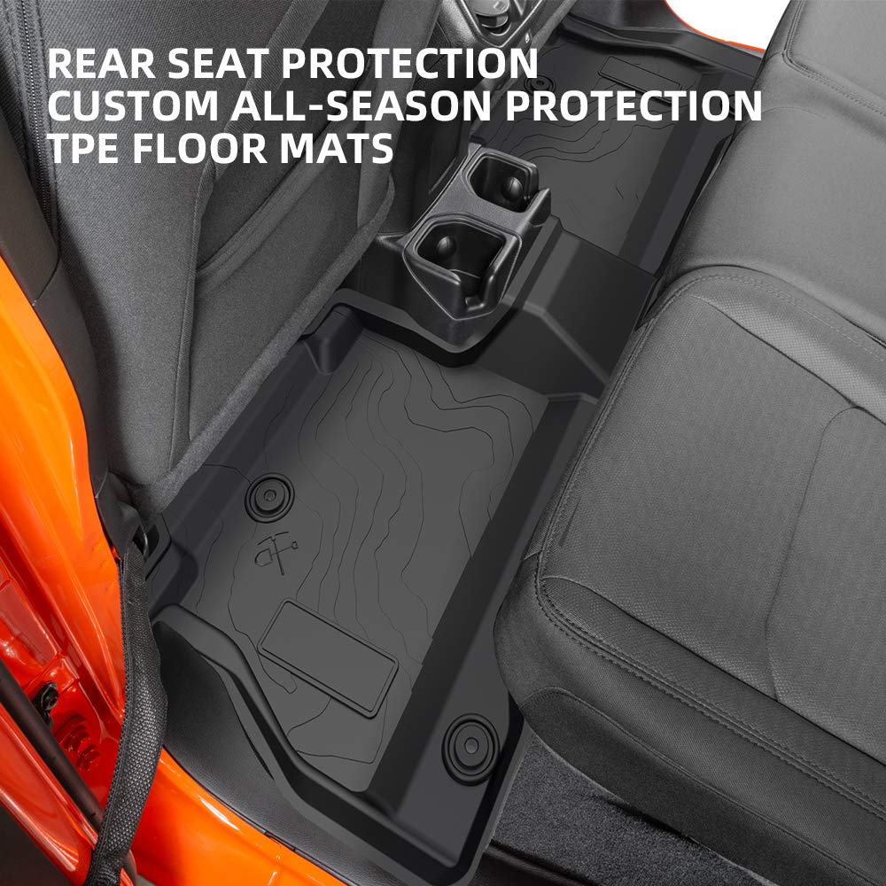 JOYTUTUS Floor Mats Fit for Gladiator 2020 2021 2022 2024, TPE All Weather Protection Floor Mats