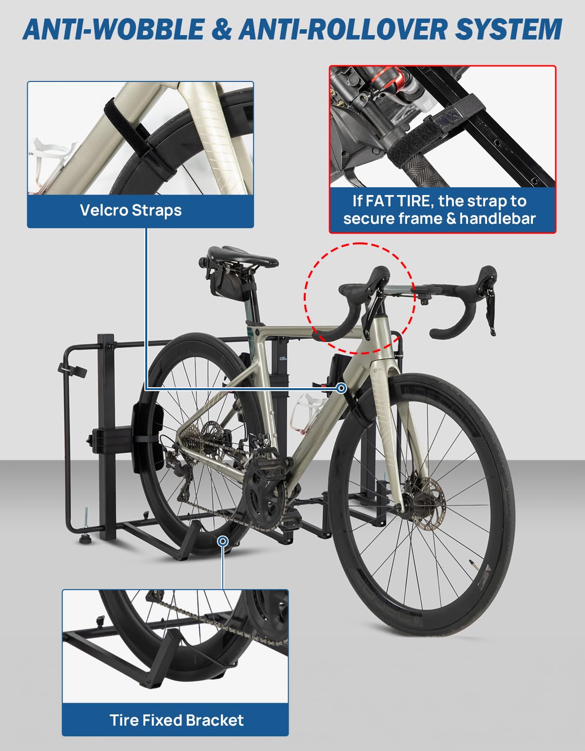 JOYTUTUS Truck Bed Bike Rack for Full Size Pickup, Truck Bed Bicycle Rack, No Remove Tire