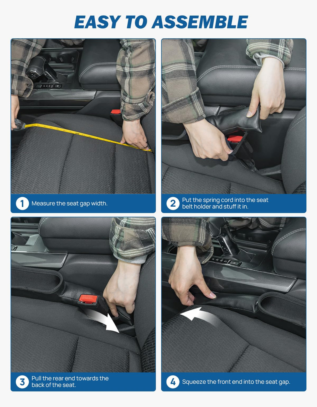 Car Seat Gap Filler Organizer Universal for Car SUV Truck PU Leather EVA Box Storage Cellphone Coin Key