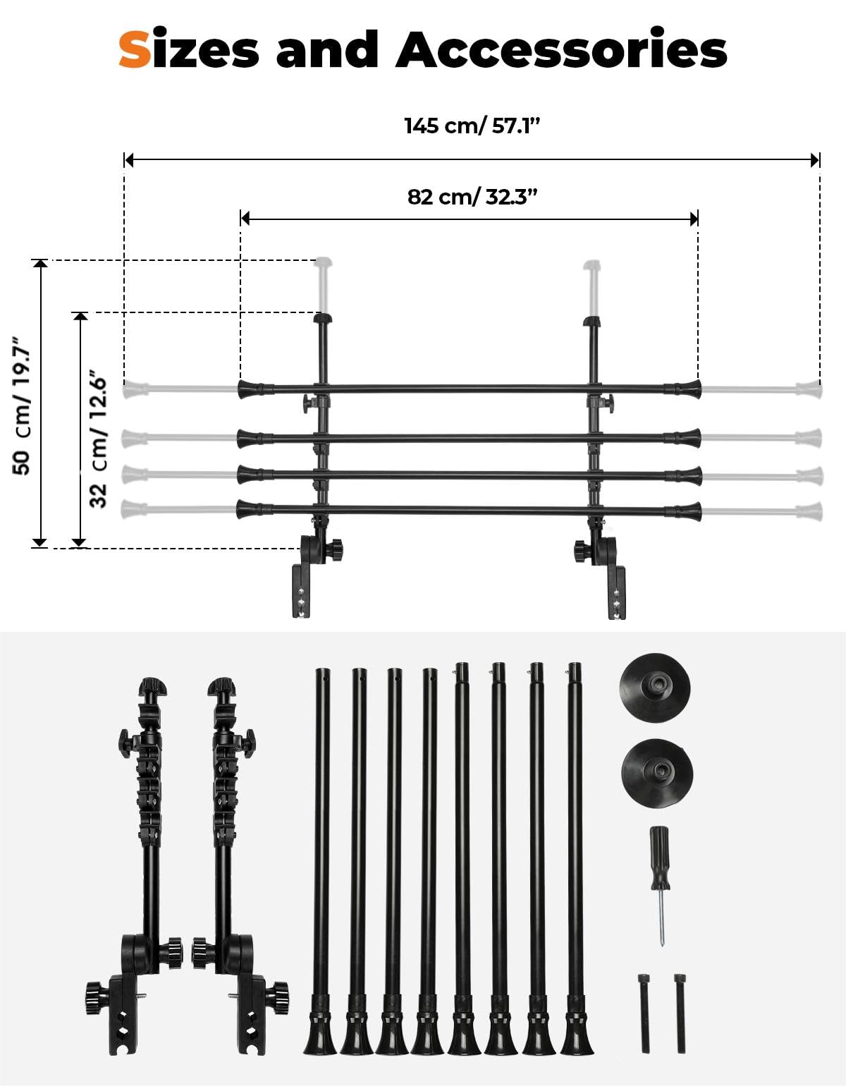 Adjustable Dog Car Barrier for Vehicles, 32" to 57" Width