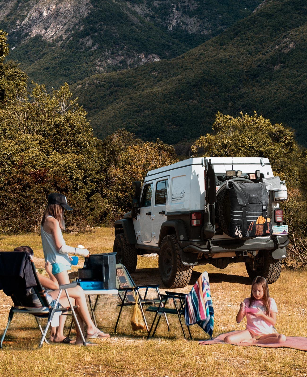 Larger Capacity Cargo Spare Tire Bag fitment for Tires from 30’’ to 40''