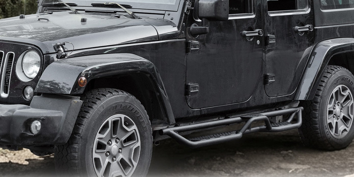 Jeep Wrangler installed JOYTUTUS running boards