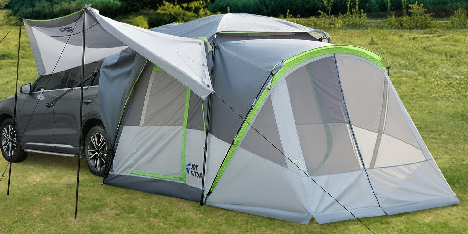 SUV tent with screen porch and awing