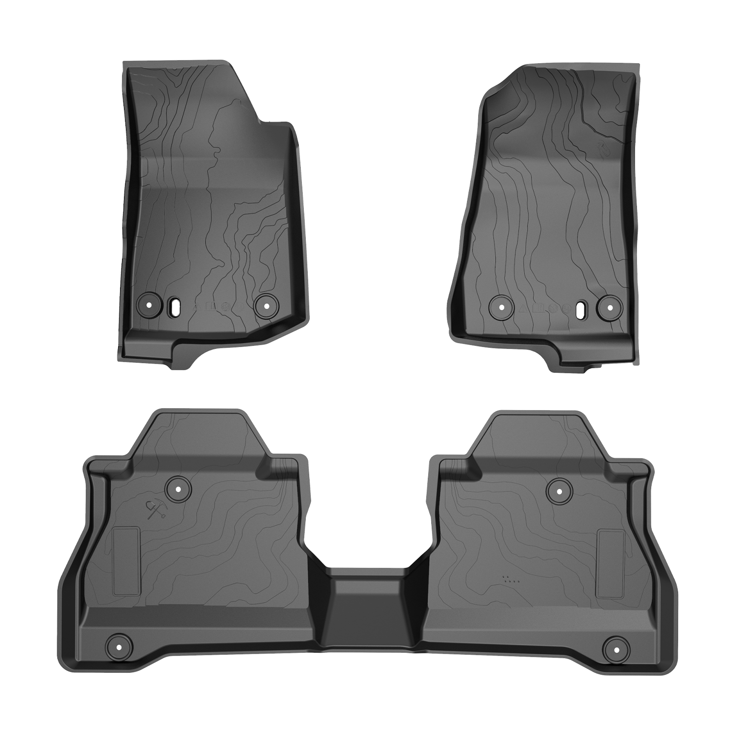 JOYTUTUS Floor Mats Fit for Gladiator 2020 2021 2022 2024, TPE All Weather Protection Floor Mats