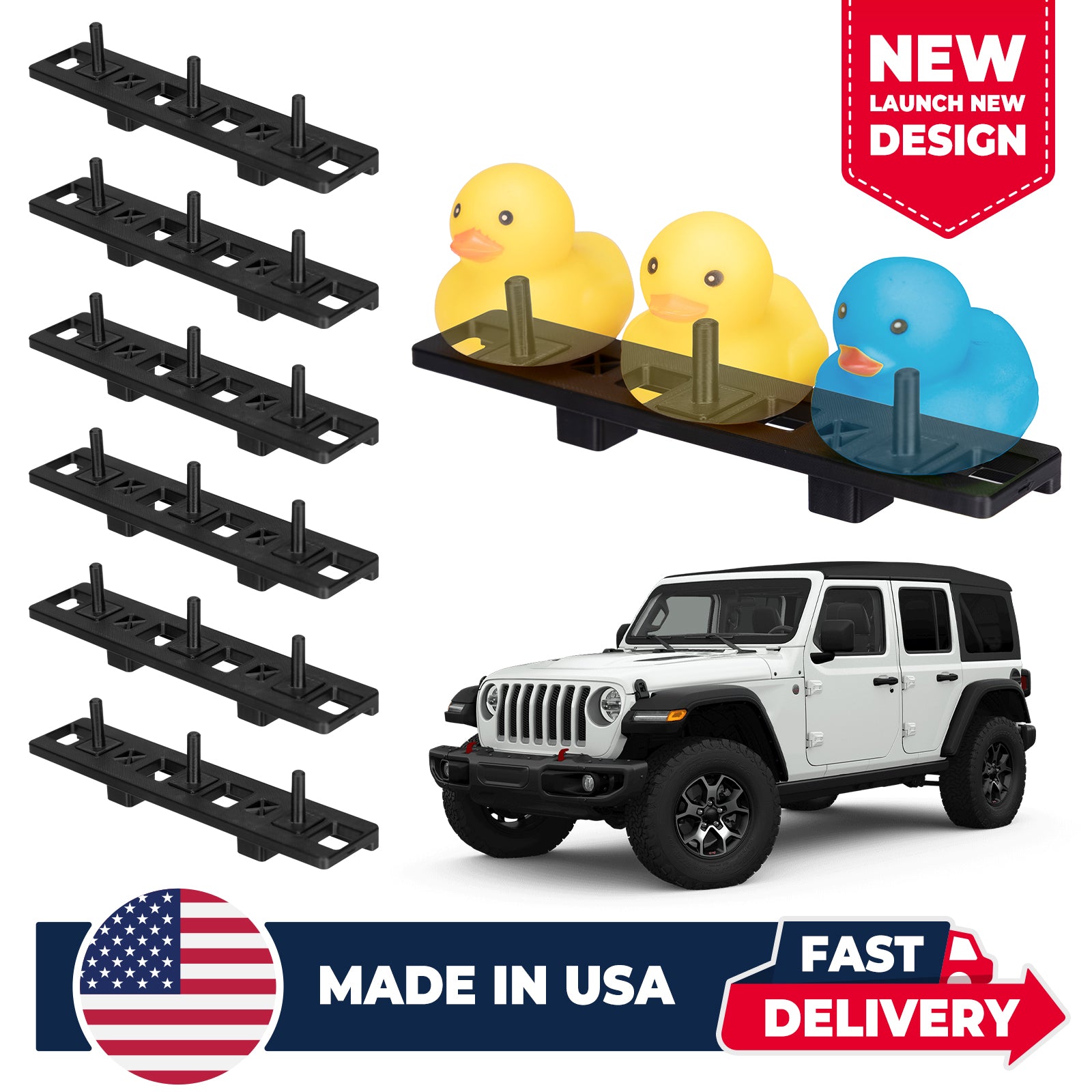 Duck Holder for Jeep Wrangler JL/JT (2018-2023) - 6 Pack