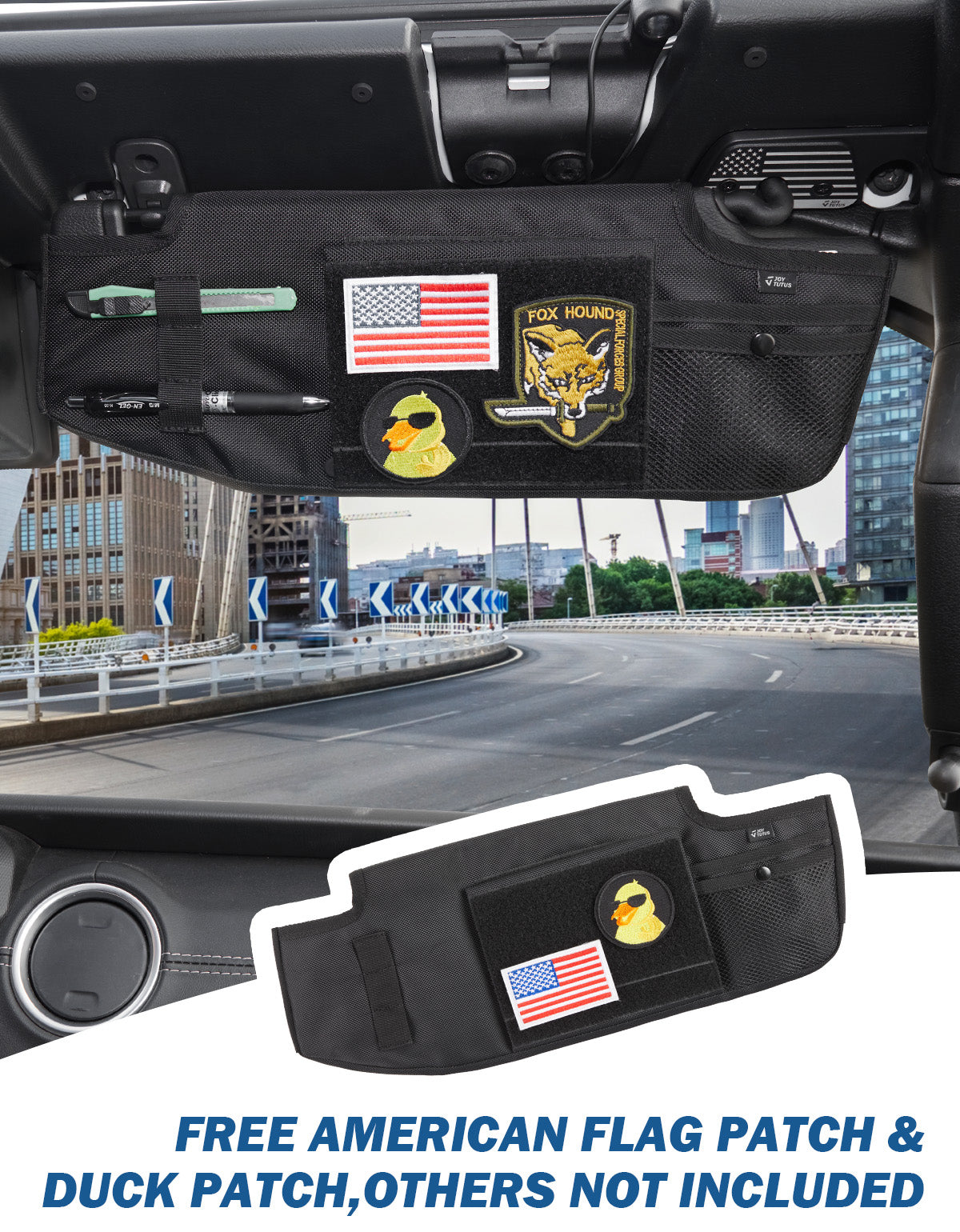 Sun Visor Organizer for Wrangler JL & Gladiator JT 2018–2026