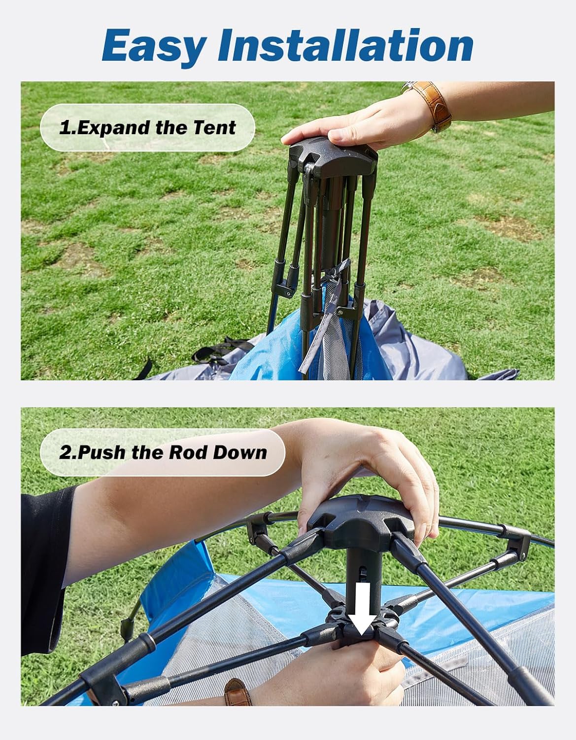 Truck Tent for 5'5" - 6'5" Truck Bed, Automatic Instant Setup Truck Camping Tent for 2 Person