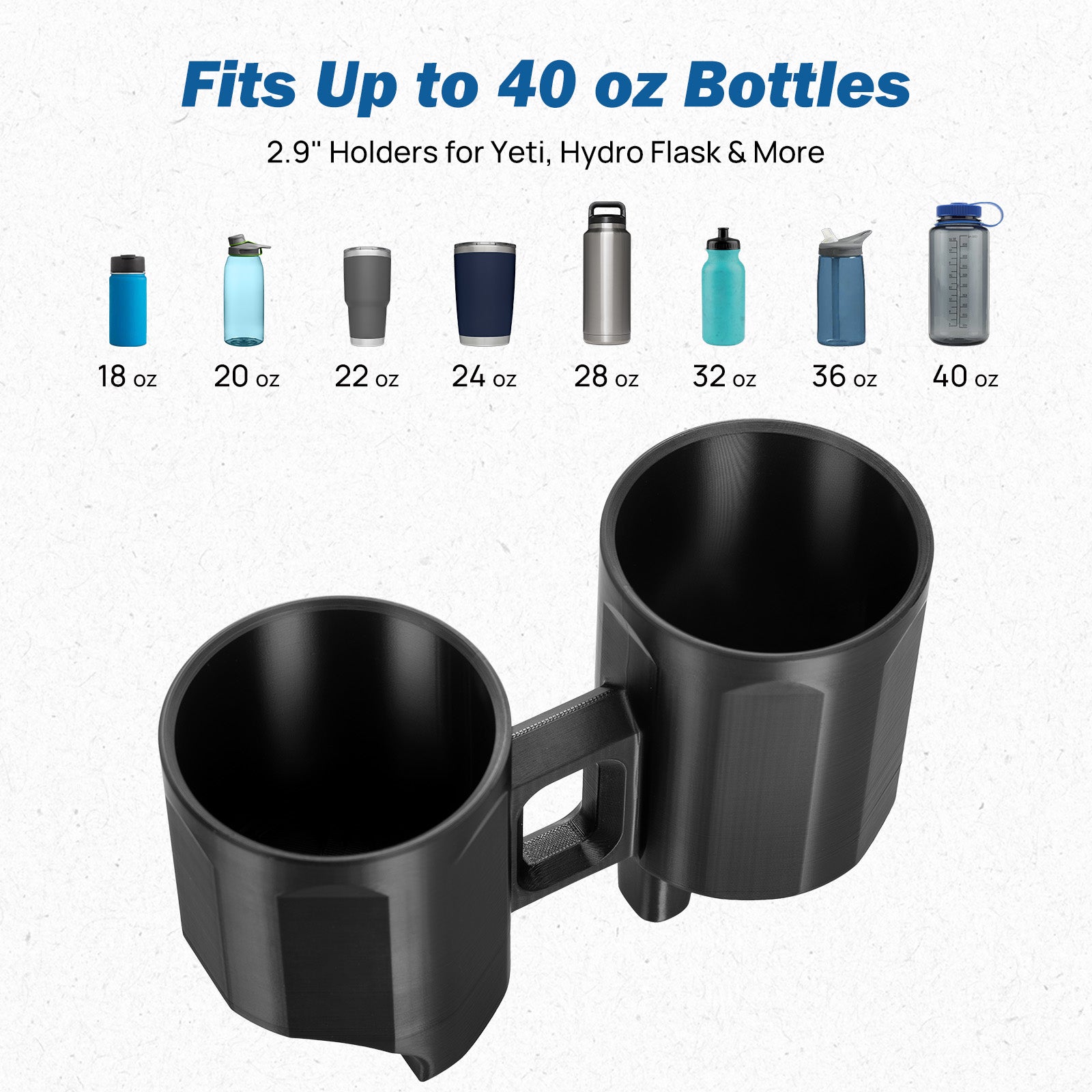 The Original Double 3rd Cup Holder for Jeep JL & Gladiator