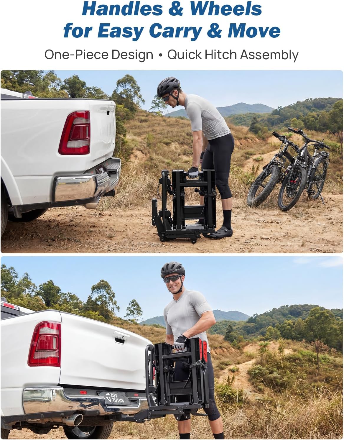 Hitch EBike Rack with Ramp for 2 E-Bikes