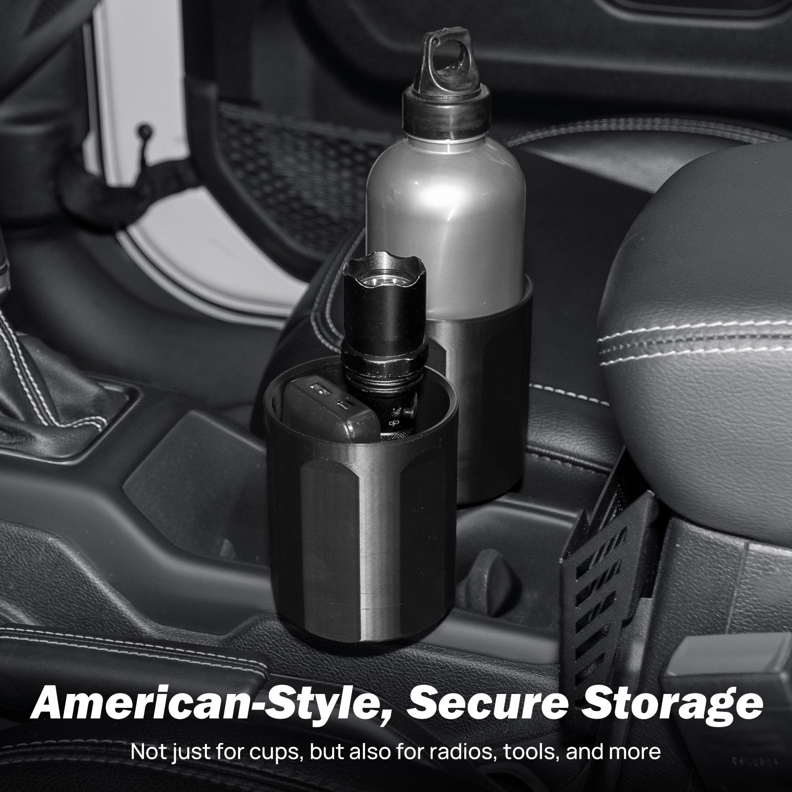 The Original Double 3rd Cup Holder for Jeep JL & Gladiator