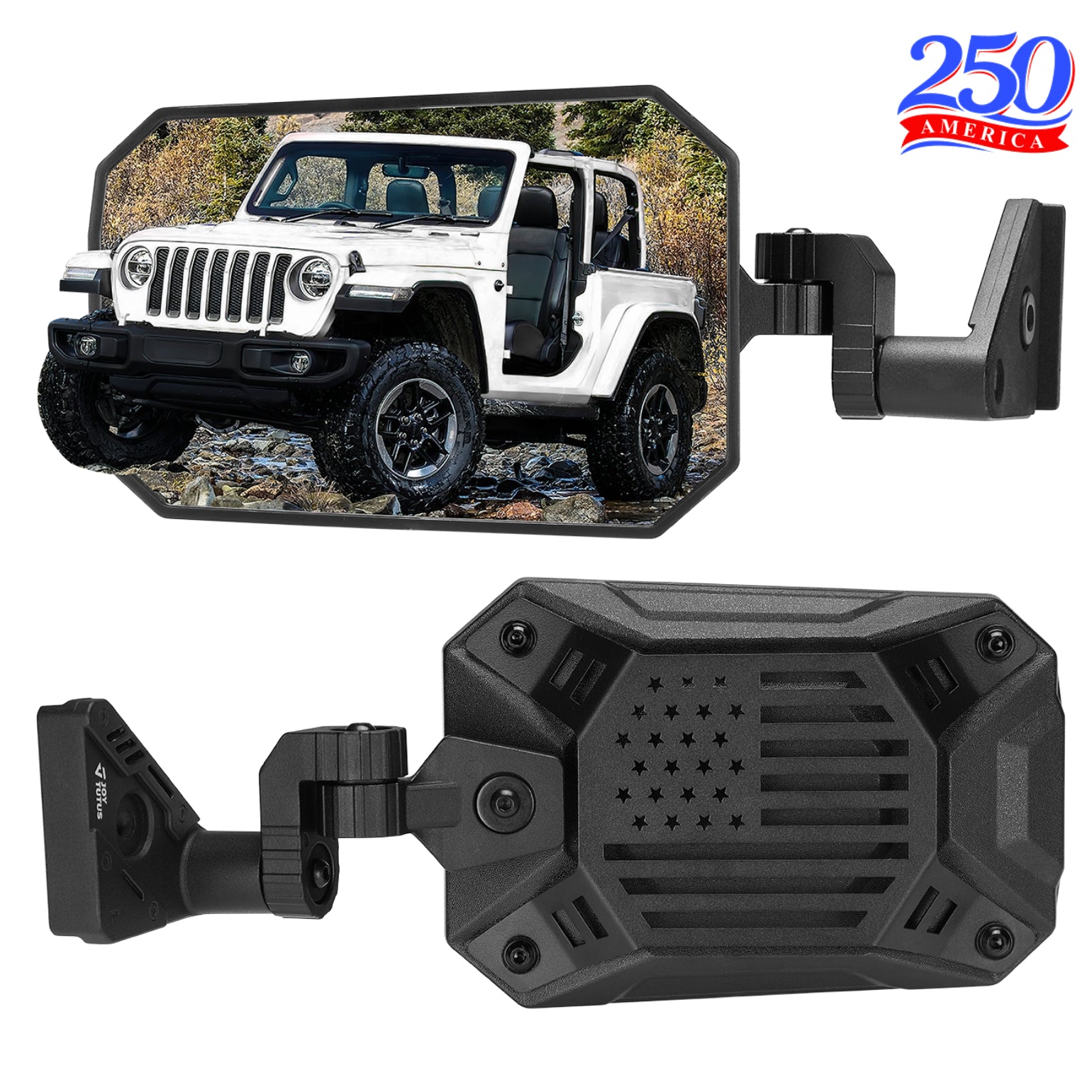 Doors Off Side Mirrors for Wrangler JL 2018–2026 & Gladiator JT