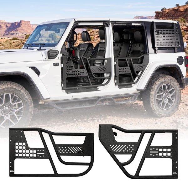 Tube Half Doors for Jeep Wrangler JL & Gladiator JT – 4 Door Off-Road Doors