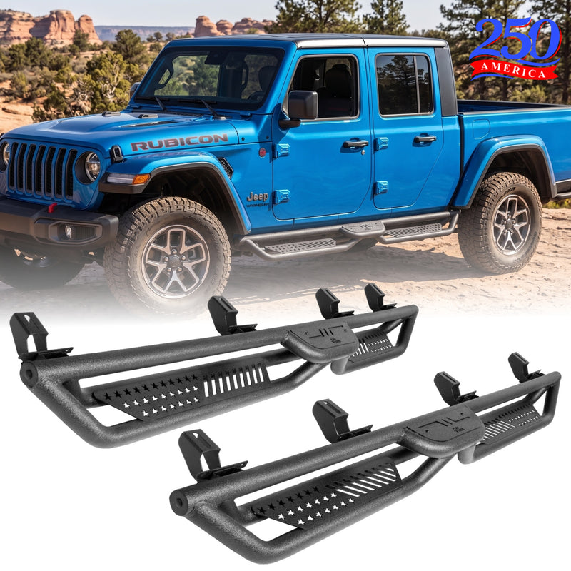 Running Boards Side Steps for Gladiator JT 2020–2026, 550LB Dual-Tier