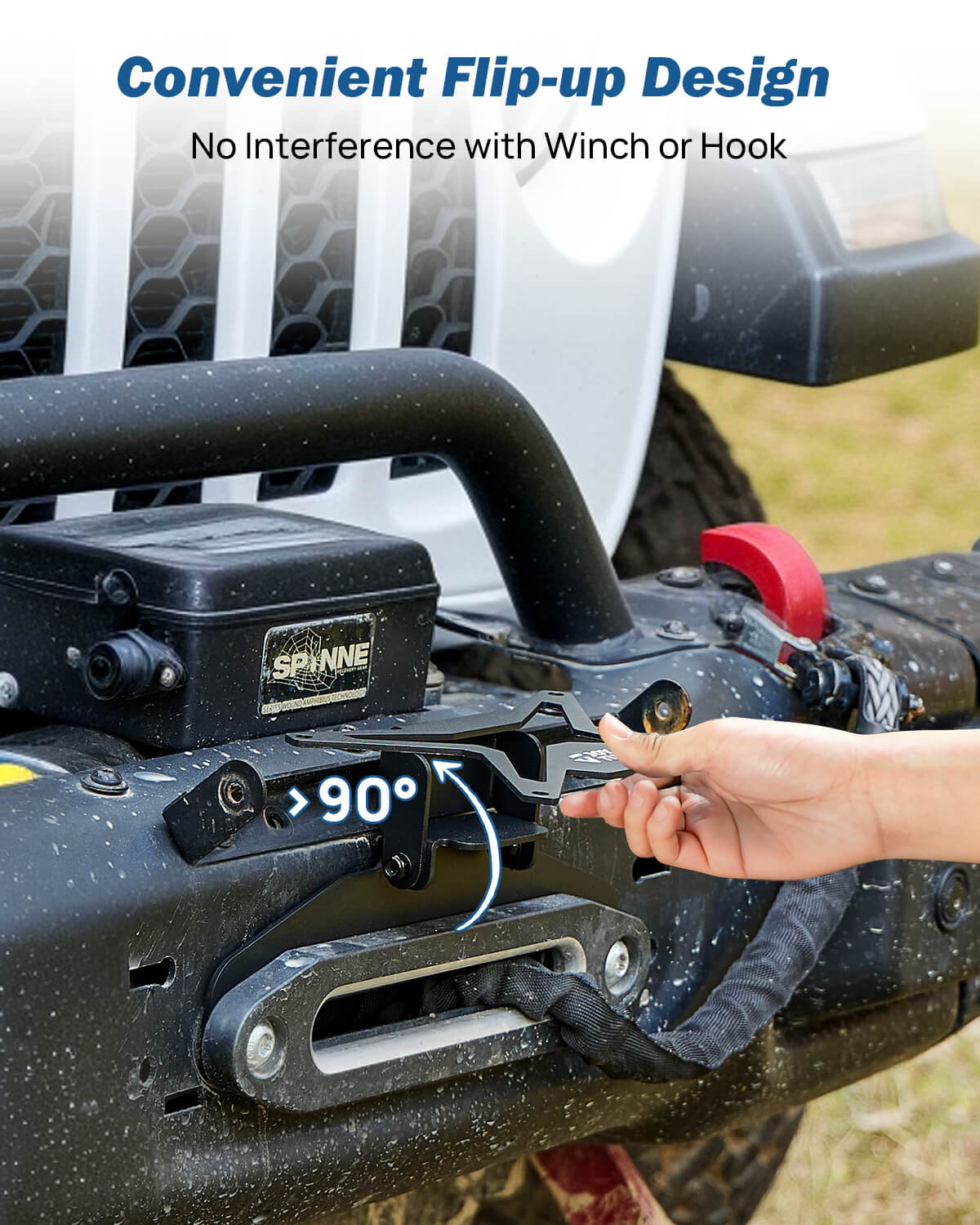 Universal Flip-Up License Plate Mount for 10" Hawse Fairlead