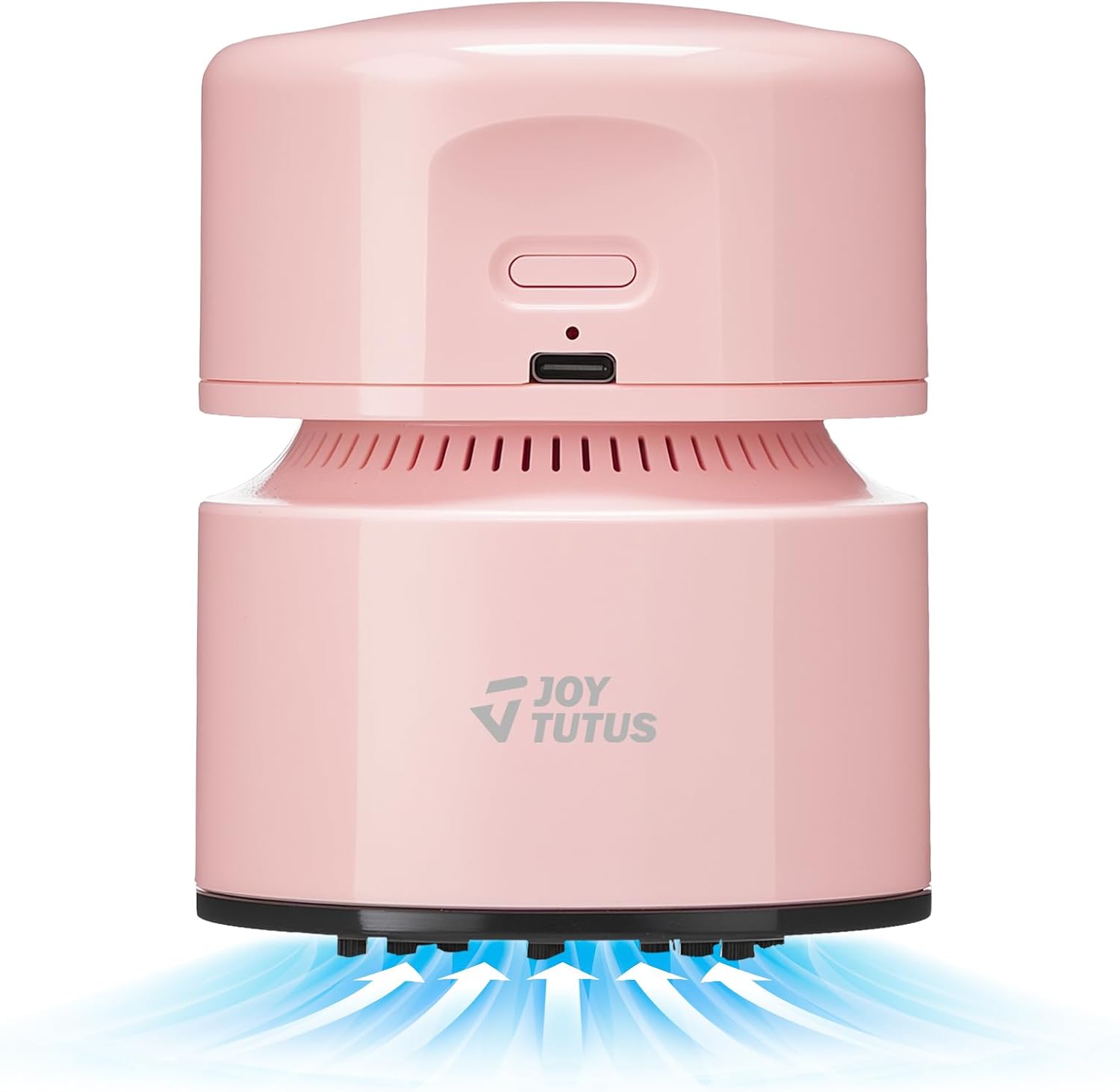 JOYTUTUS Mini Vacuum Cleaner Car Vacuum Portable Cordless 360º Rotatable Handheld Vacuum 2 Suction Modes USB for Car/Home/Pet Hair/Office/Desk/Keyboards Pink