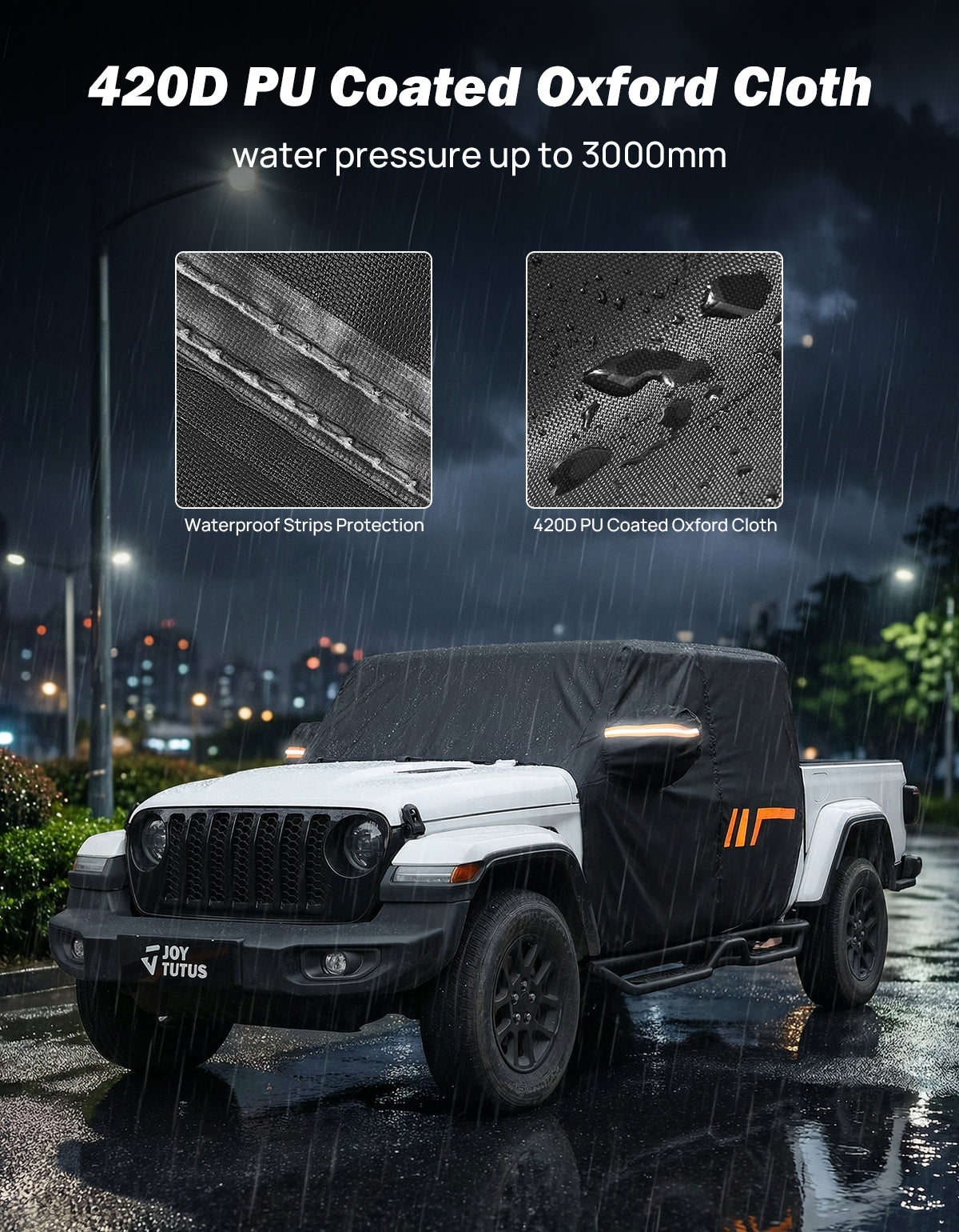 Waterproof Cab Cover for Jeep Gladiator JT (2020–2026) – UV50+ Protection & Driver Zipper