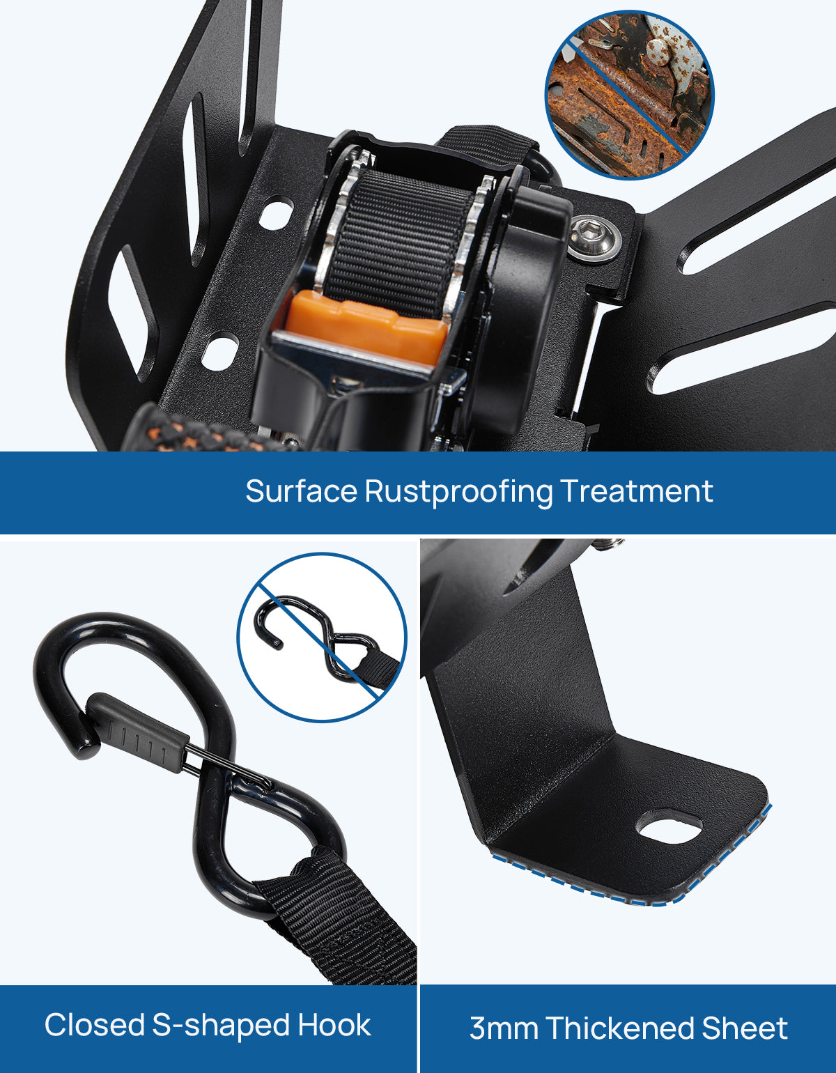 Retractable Ratchet Straps for Ford Maverick (2022–2026) – Heavy-Duty Tie Down System