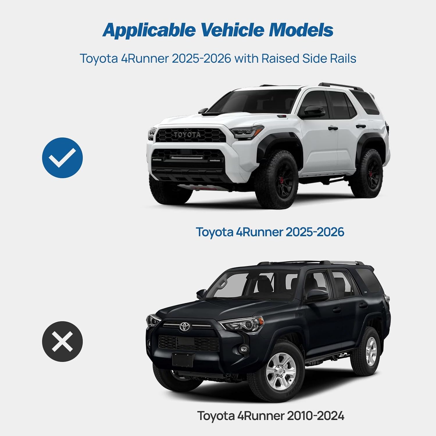 Lockable Roof Rack Cross Bars for Toyota 4Runner (2025–2026)