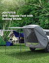 SUV Tailgate Tent with Awning Shade, Car Roof Canopy and Poles, Water Resistant Camping Tent
