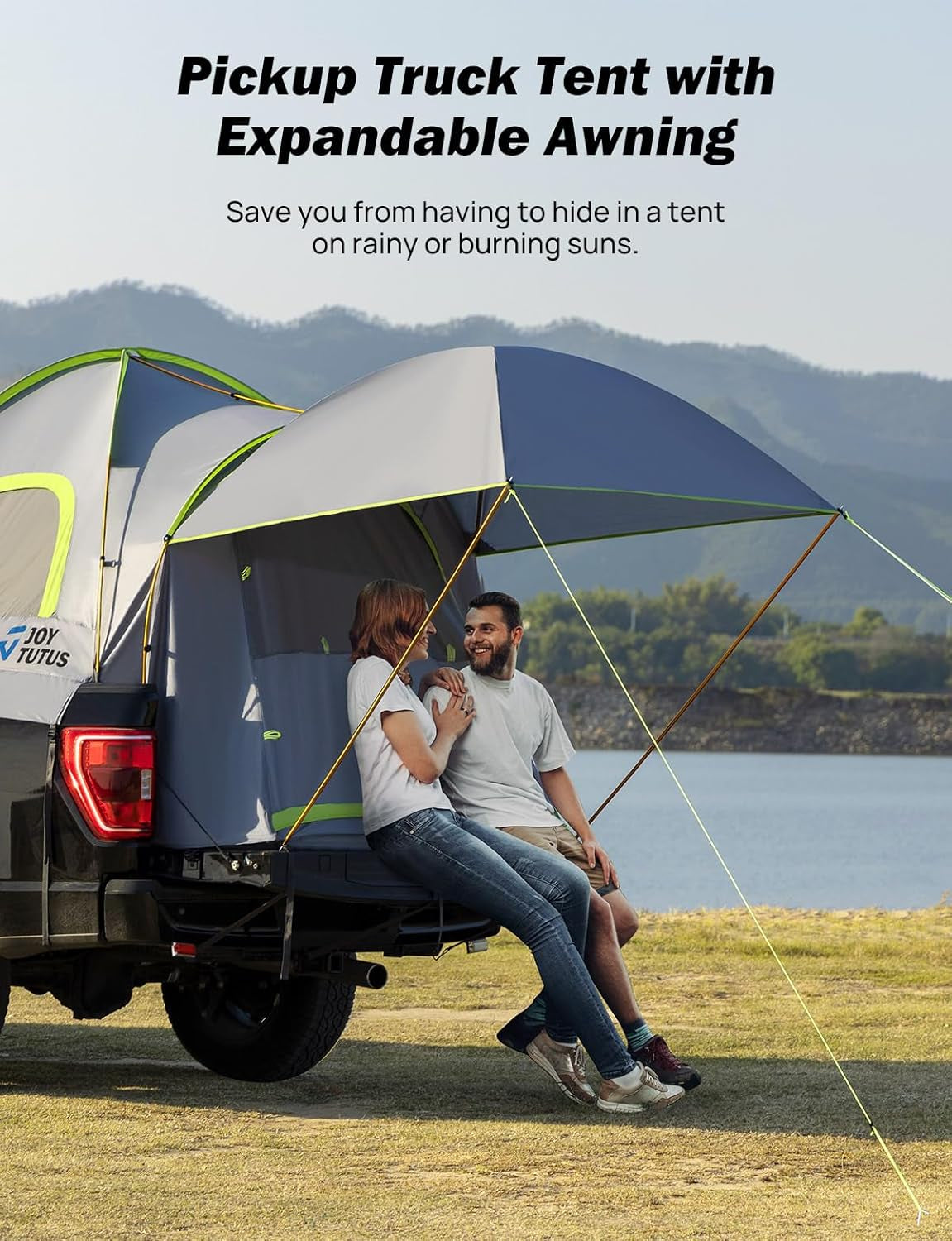 Pickup Truck Tent Bed Tent with Removable Awning - Aluminum Rod