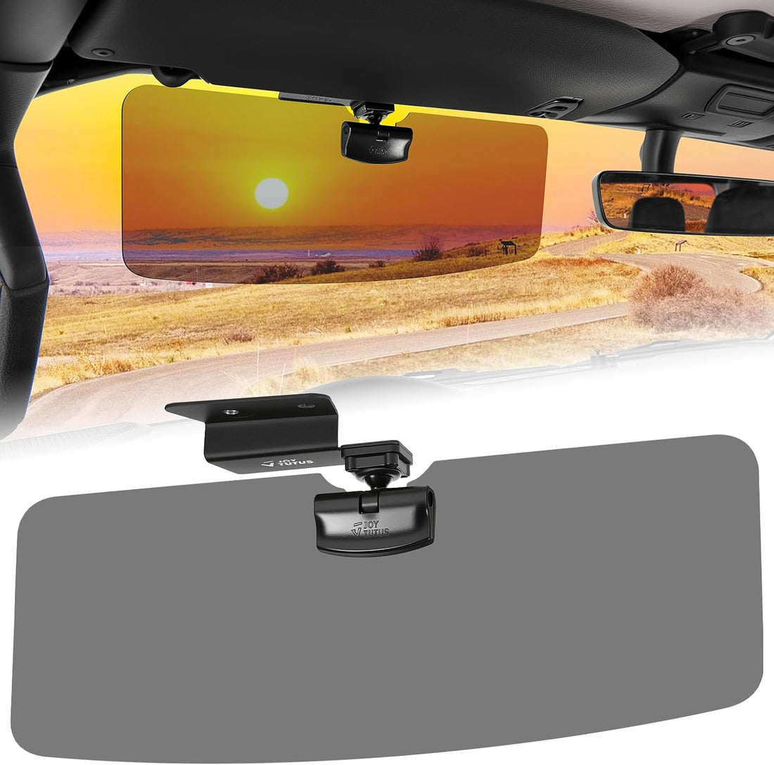 JOYTUTUS Polarized Sun Visor Extender Compatible with Jeep Wrangler JL JLU JT 2018-2025&Gladiator 2020-2025,Anti-Glare Polarized UV400 Protection, Safe Driving Extension for Glare/UV Ray/Stray Light